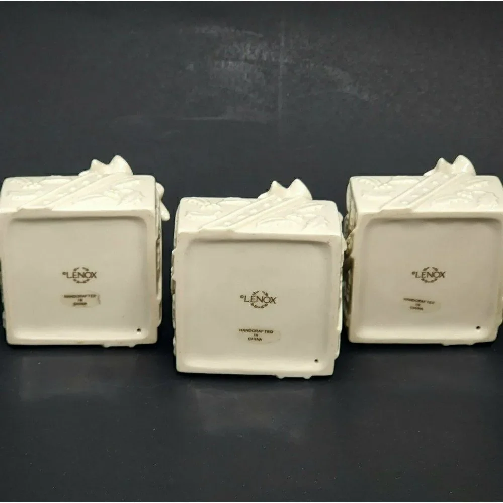 ‎3 Lenox Ivory Candle Holder Tea Light Votive Holidays